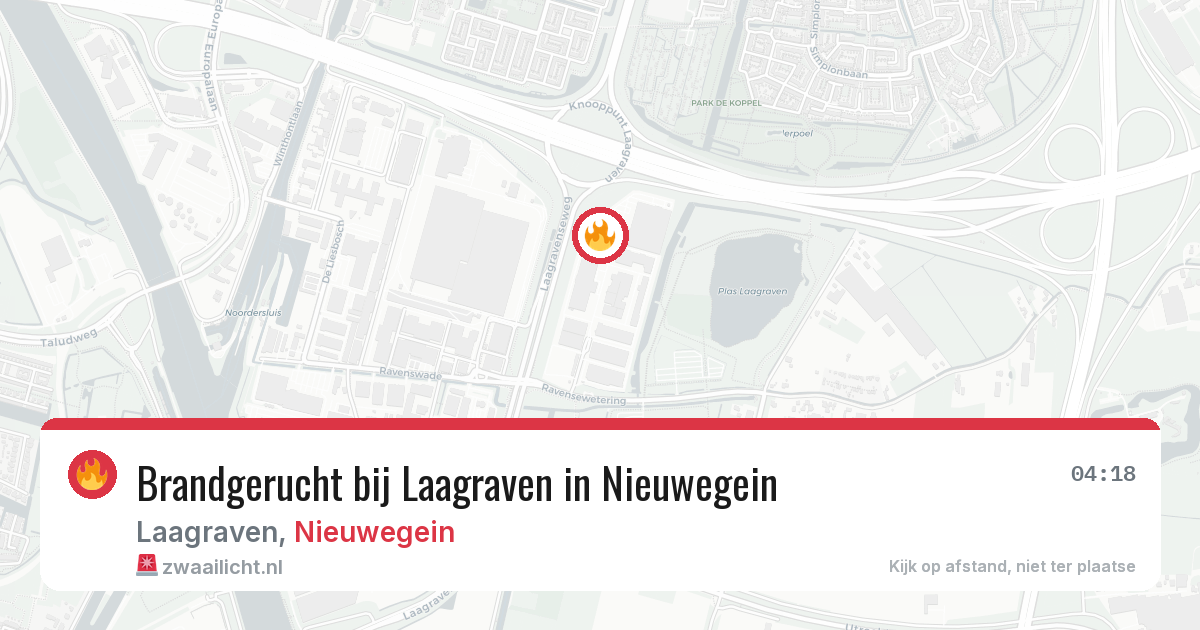 Brandgerucht bij Laagraven in Nieuwegein — 20 jun 2026