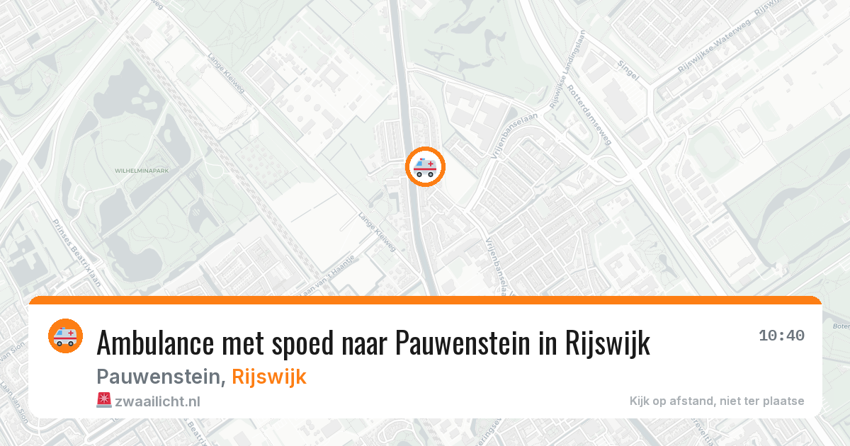 Ambulance met spoed naar Pauwenstein in Rijswijk — 25 jun 2026