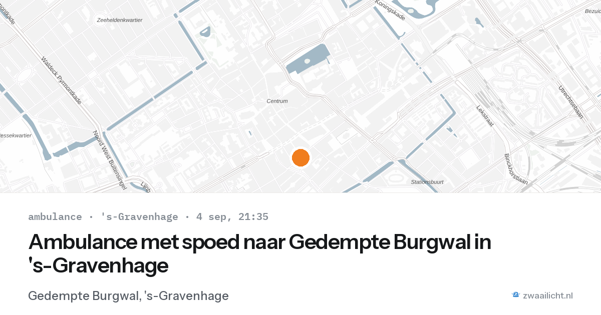 Ambulance met spoed naar Gedempte Burgwal in 's-Gravenhage — 4 sep 2026