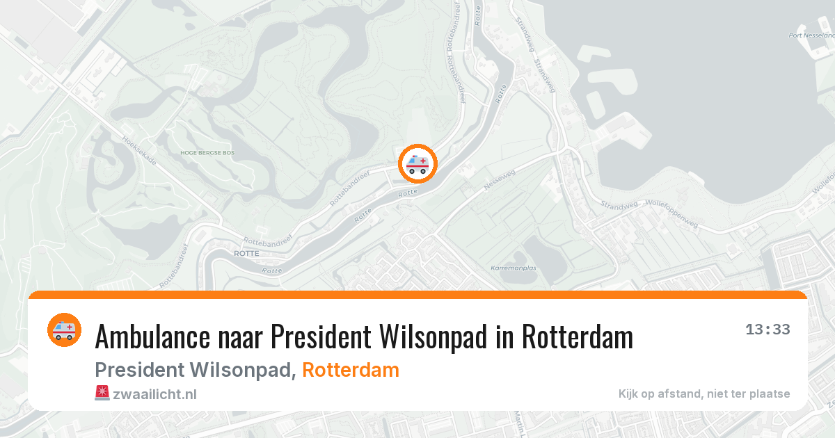 Ambulance naar President Wilsonpad in Rotterdam — 13 jul 2026