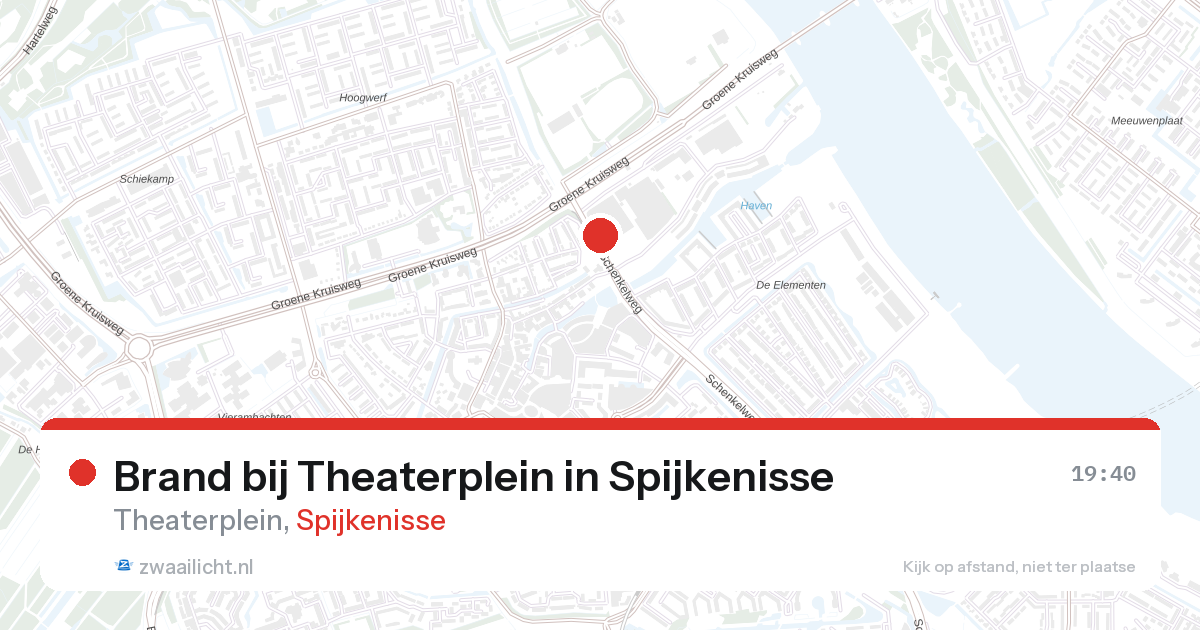 Brand bij Theaterplein in Spijkenisse — 28 aug 2026