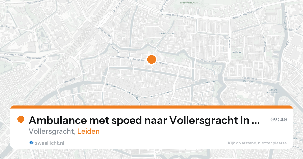 Ambulance met spoed naar Vollersgracht in Leiden — 30 apr 2026