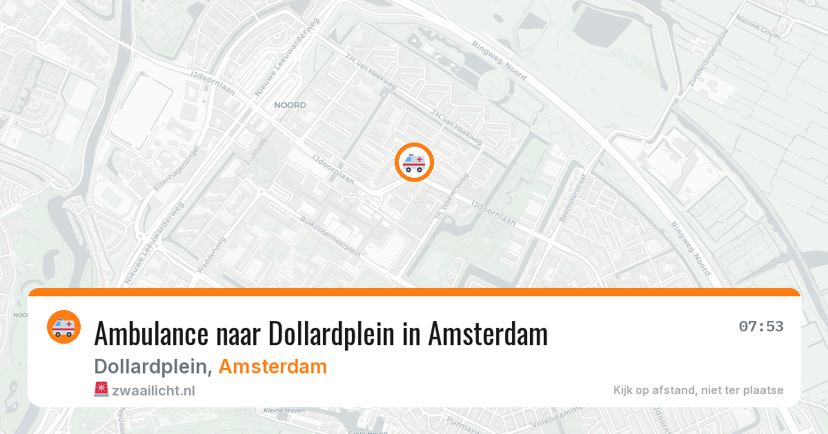Ambulance naar Dollardplein in Amsterdam — 9 apr 2026
