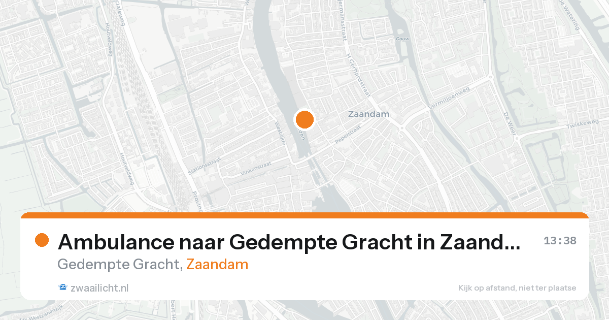 Ambulance naar Gedempte Gracht in Zaandam — 30 mei 2026