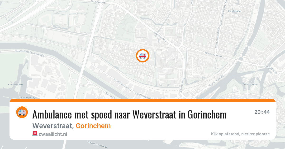 Ambulance met spoed naar Weverstraat in Gorinchem — 10 jul 2026