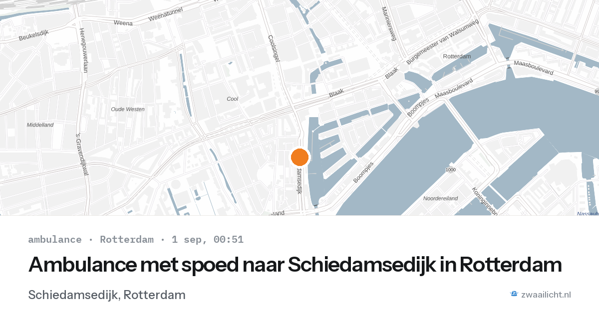 Ambulance met spoed naar Schiedamsedijk in Rotterdam — 31 aug 2026