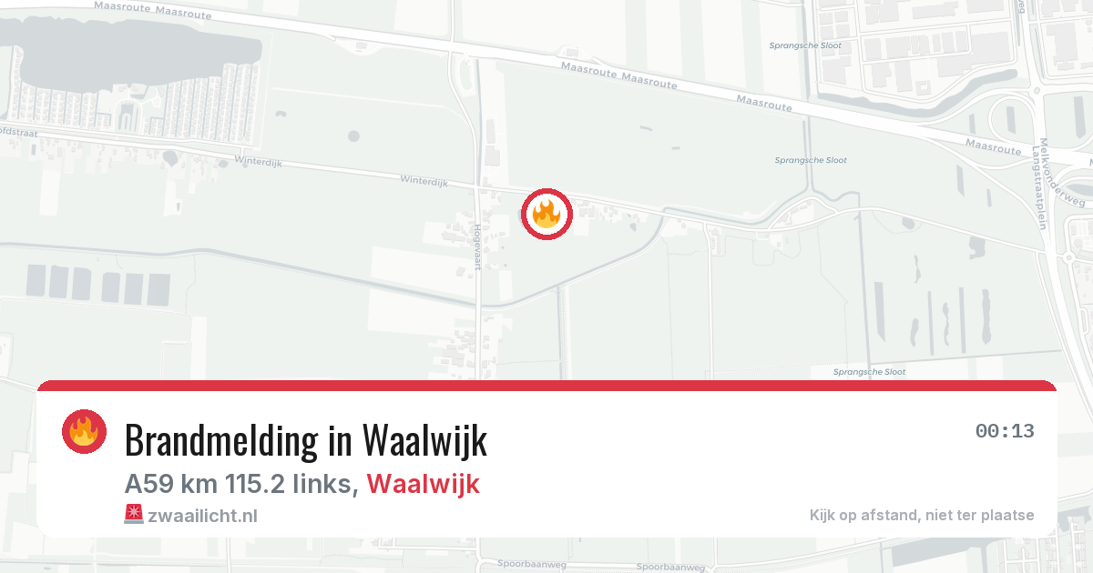 Brandmelding in Waalwijk — 11 feb 2026