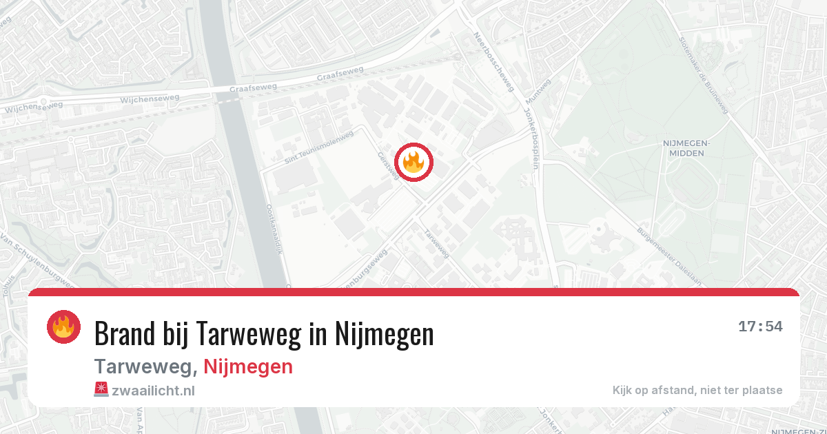 Brand bij Tarweweg in Nijmegen — 10 jun 2026