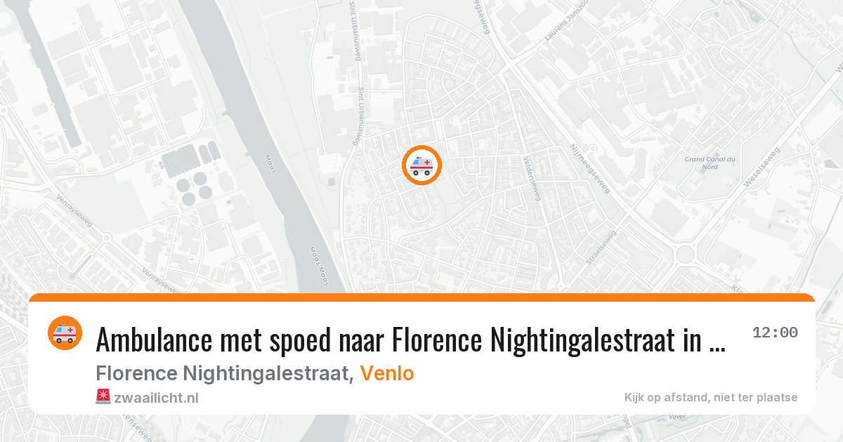 Ambulance met spoed naar Florence Nightingalestraat in Venlo — 8 aug 2026