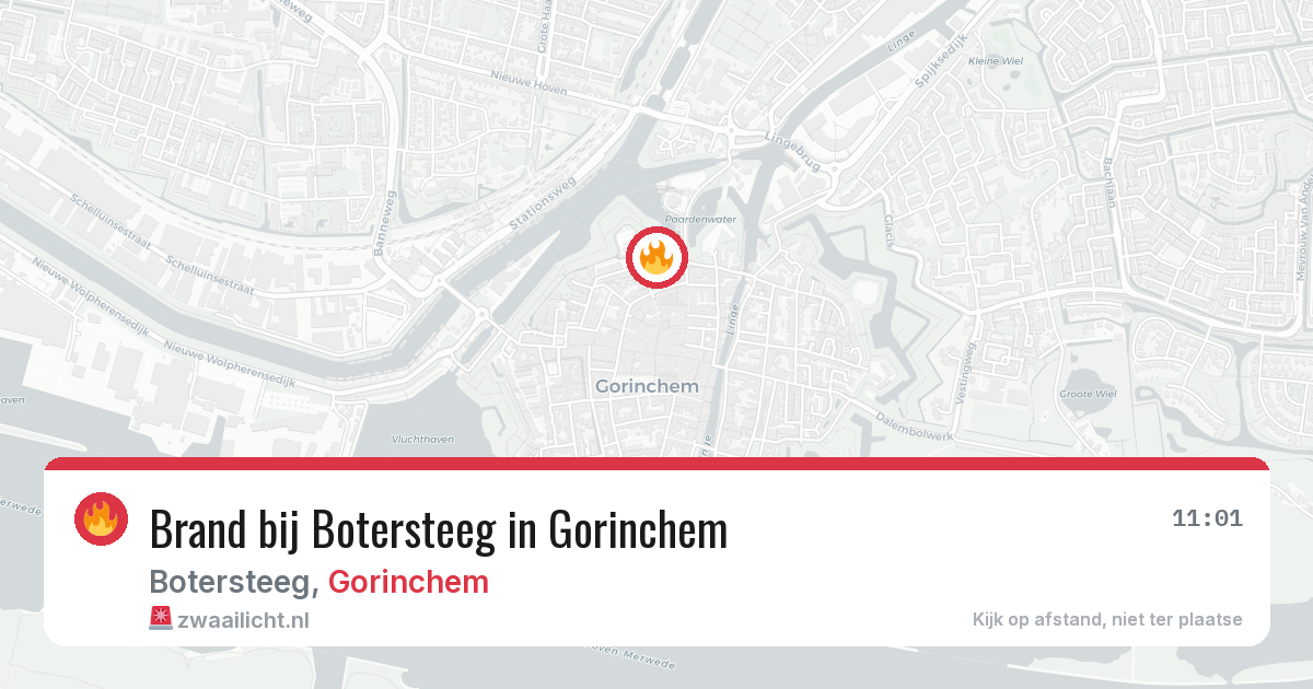 Brand bij Botersteeg in Gorinchem — 7 aug 2026