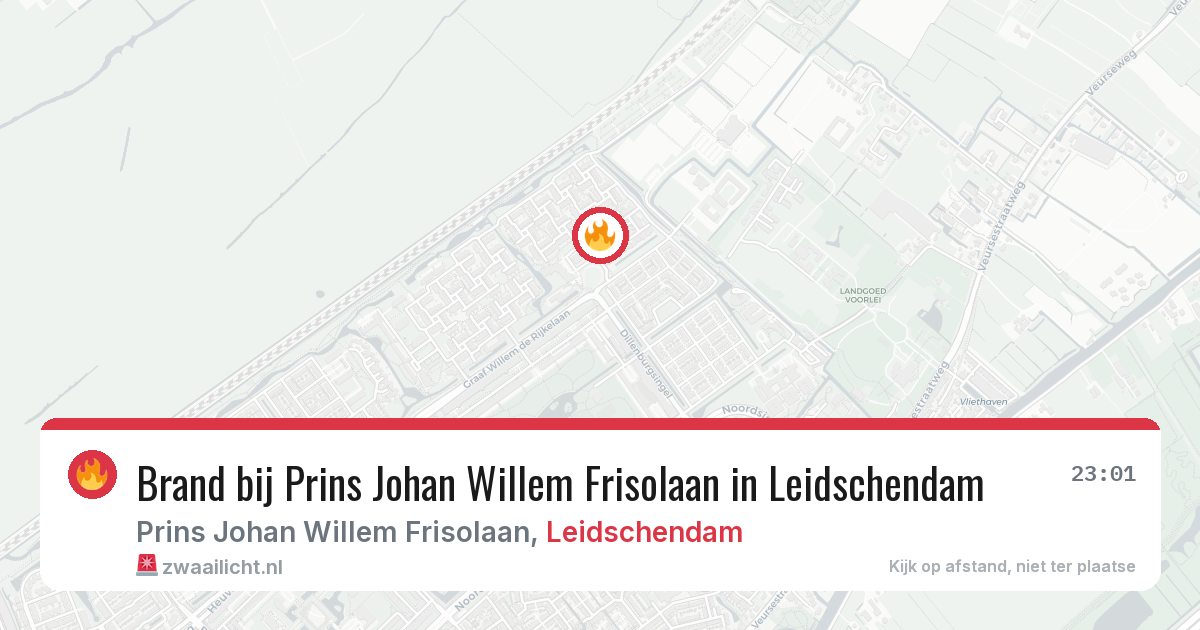 Brand bij Prins Johan Willem Frisolaan in Leidschendam — 21 apr 2026