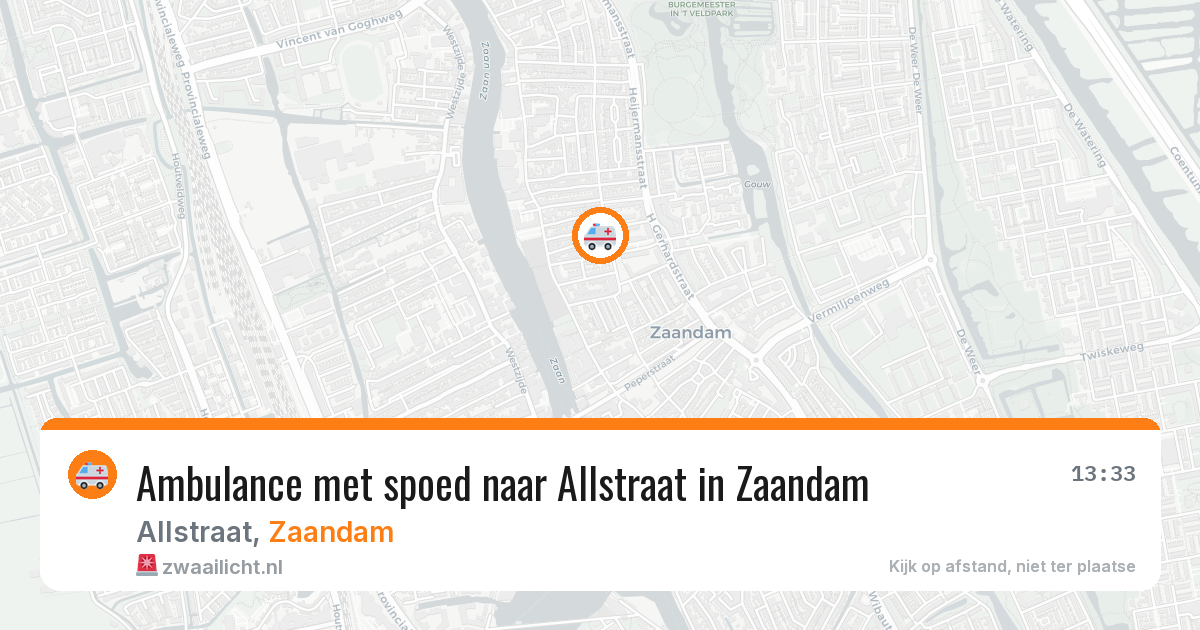 Ambulance met spoed naar Allstraat in Zaandam — 11 mei 2026
