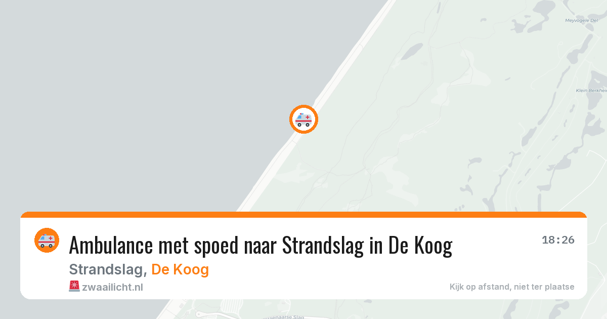 Ambulance met spoed naar Strandslag in De Koog — 8 jul 2026