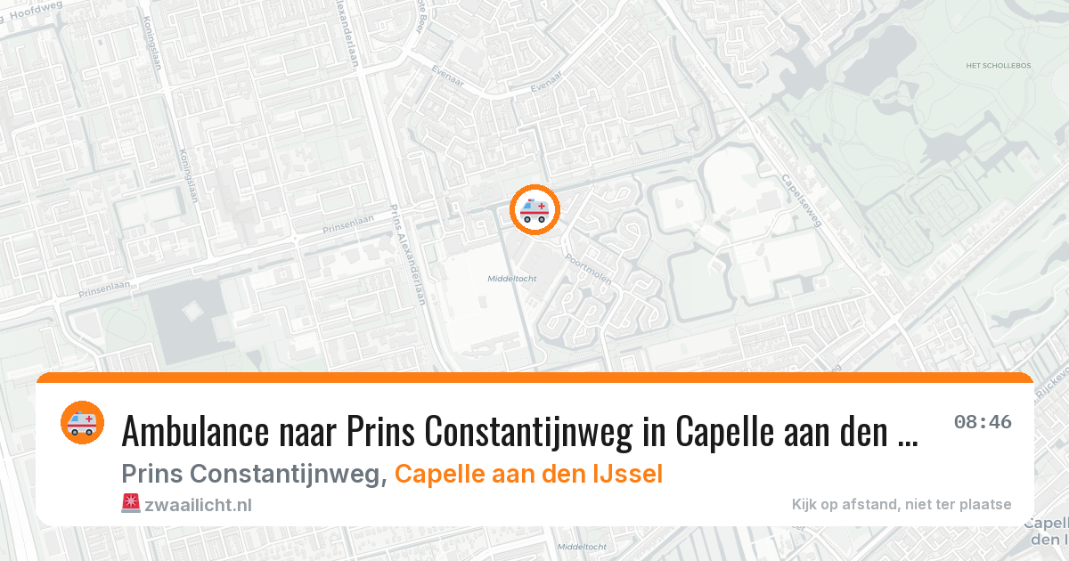 Ambulance naar Prins Constantijnweg in Capelle aan den IJssel — 20 mrt 2026
