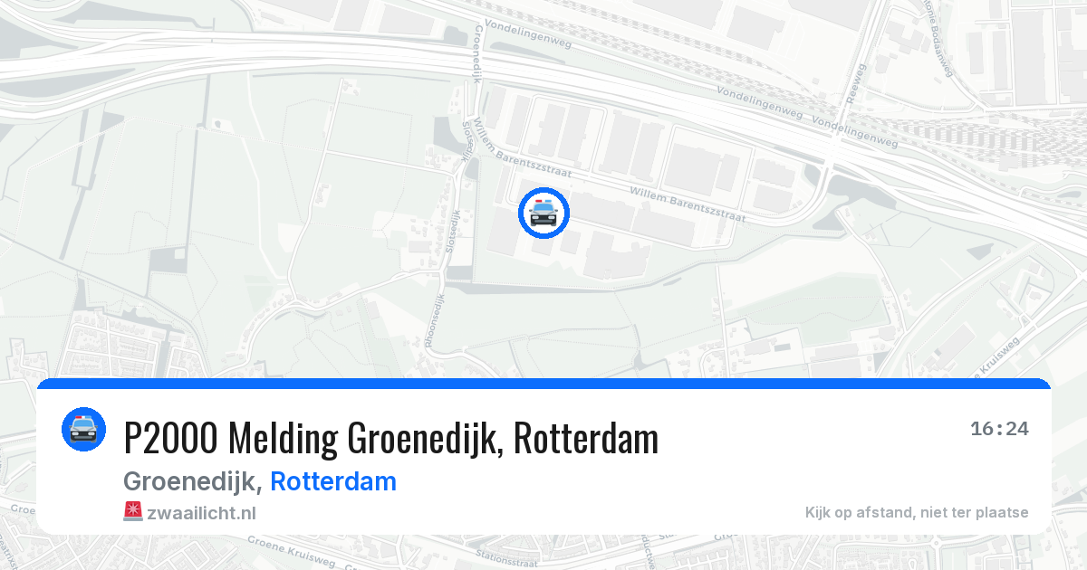 P2000 Melding Groenedijk, Rotterdam — 10 jul 2026