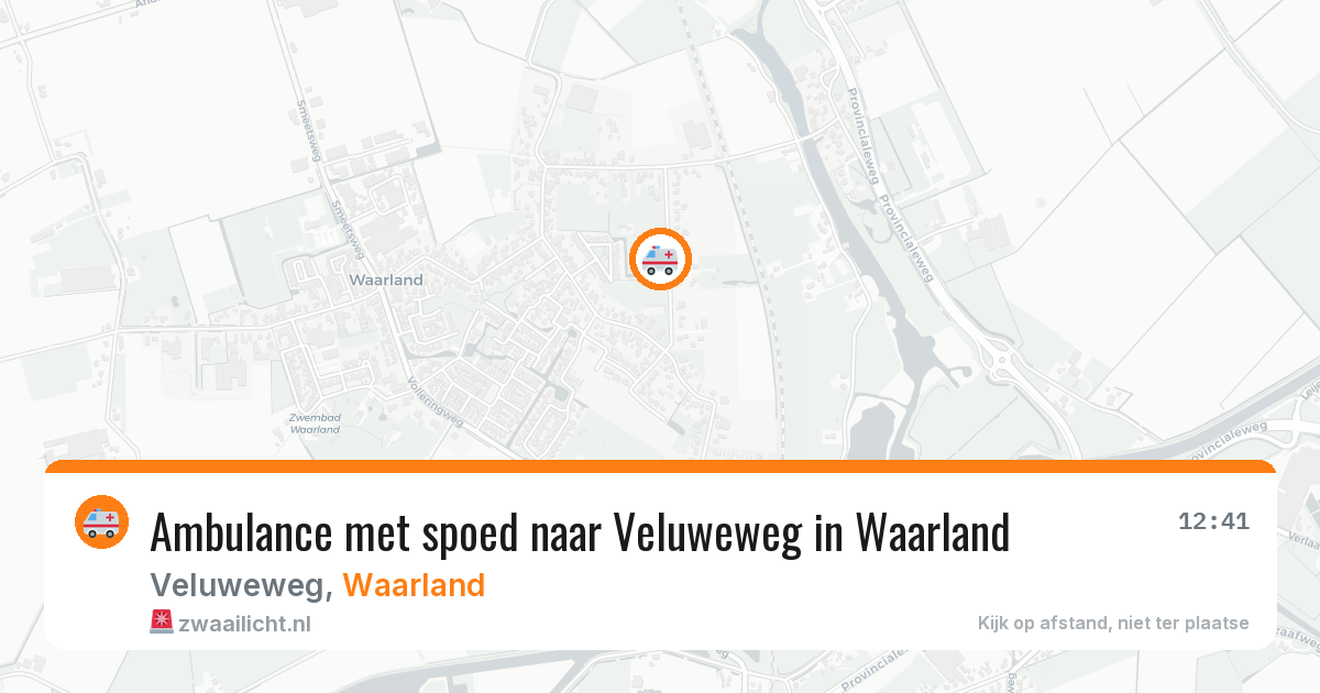 Ambulance met spoed naar Veluweweg in Waarland — 27 jul 2026