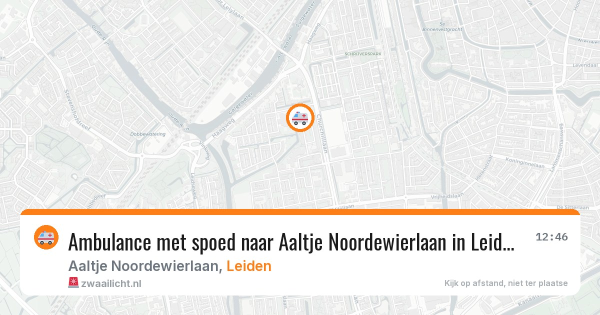 Ambulance met spoed naar Aaltje Noordewierlaan in Leiden — 12 feb 2026