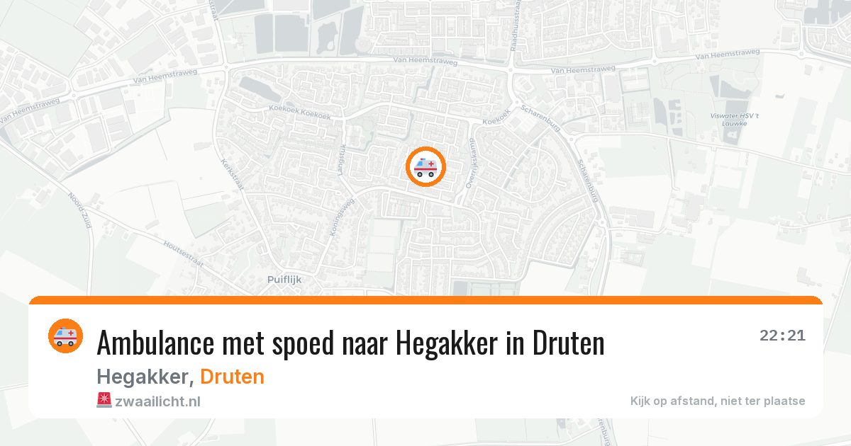 Ambulance met spoed naar Hegakker in Druten — 9 mei 2026