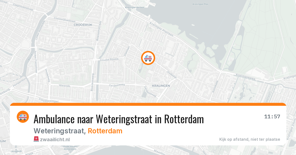 Ambulance naar Weteringstraat in Rotterdam — 4 aug 2026