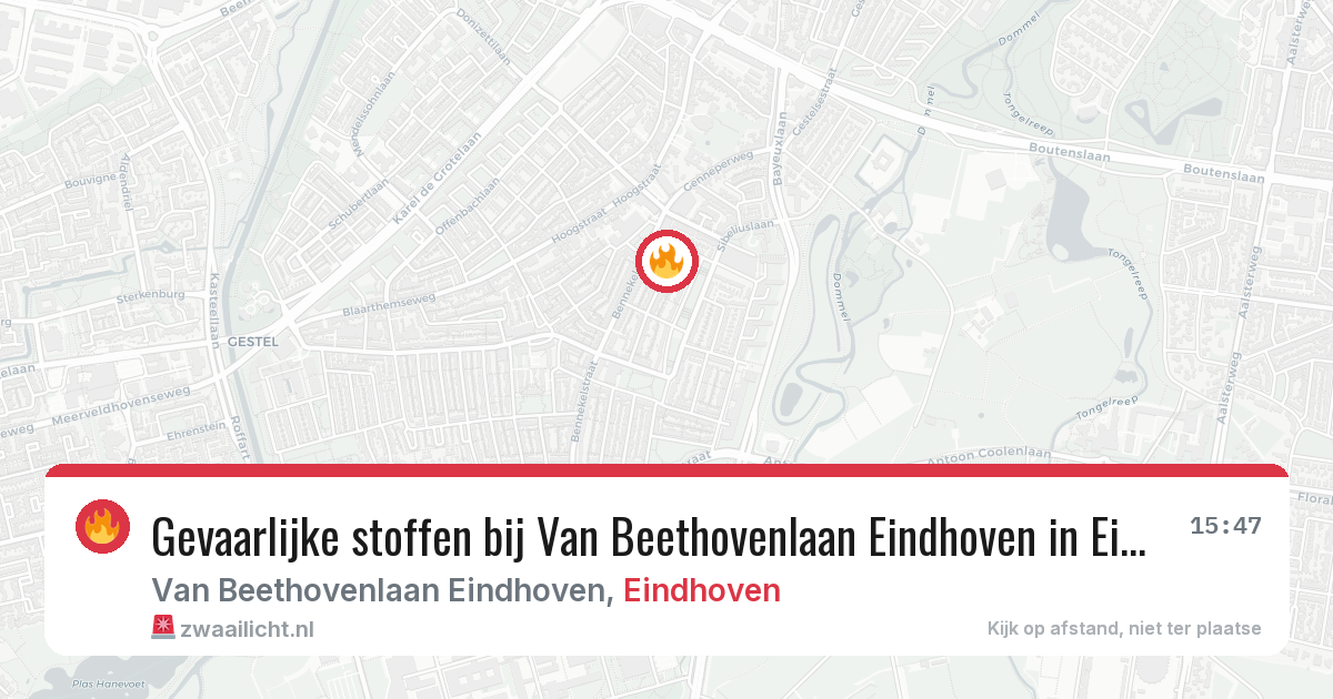 Gevaarlijke stoffen bij Van Beethovenlaan Eindhoven in Eindhoven — 17 jun 2026