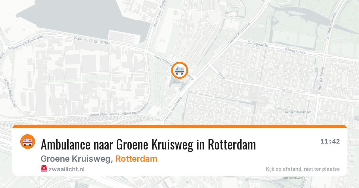 Ambulance naar Groene Kruisweg in Rotterdam — 12 aug 2026