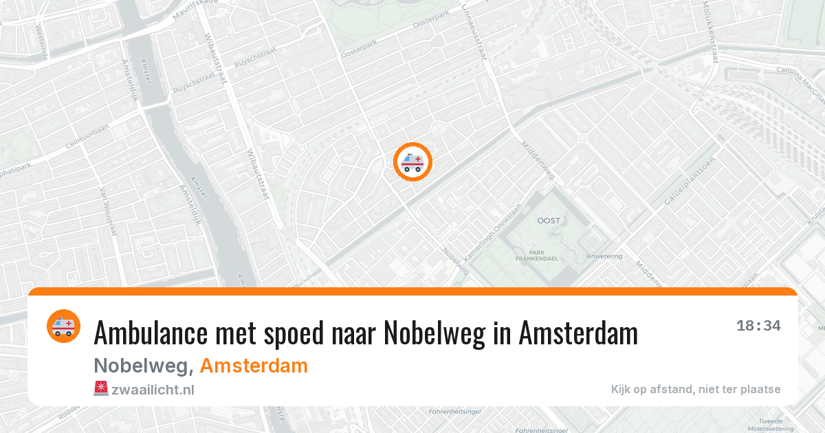 Ambulance met spoed naar Nobelweg in Amsterdam — 31 mrt 2026