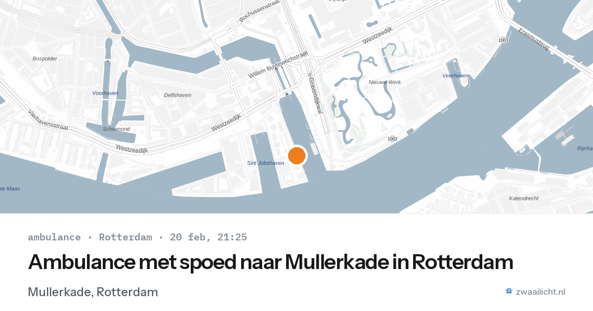 Ambulance met spoed naar Mullerkade in Rotterdam — 20 feb 2026
