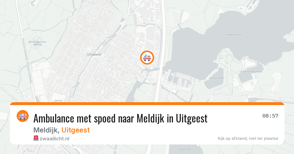 Ambulance met spoed naar Meldijk in Uitgeest — 27 jul 2026