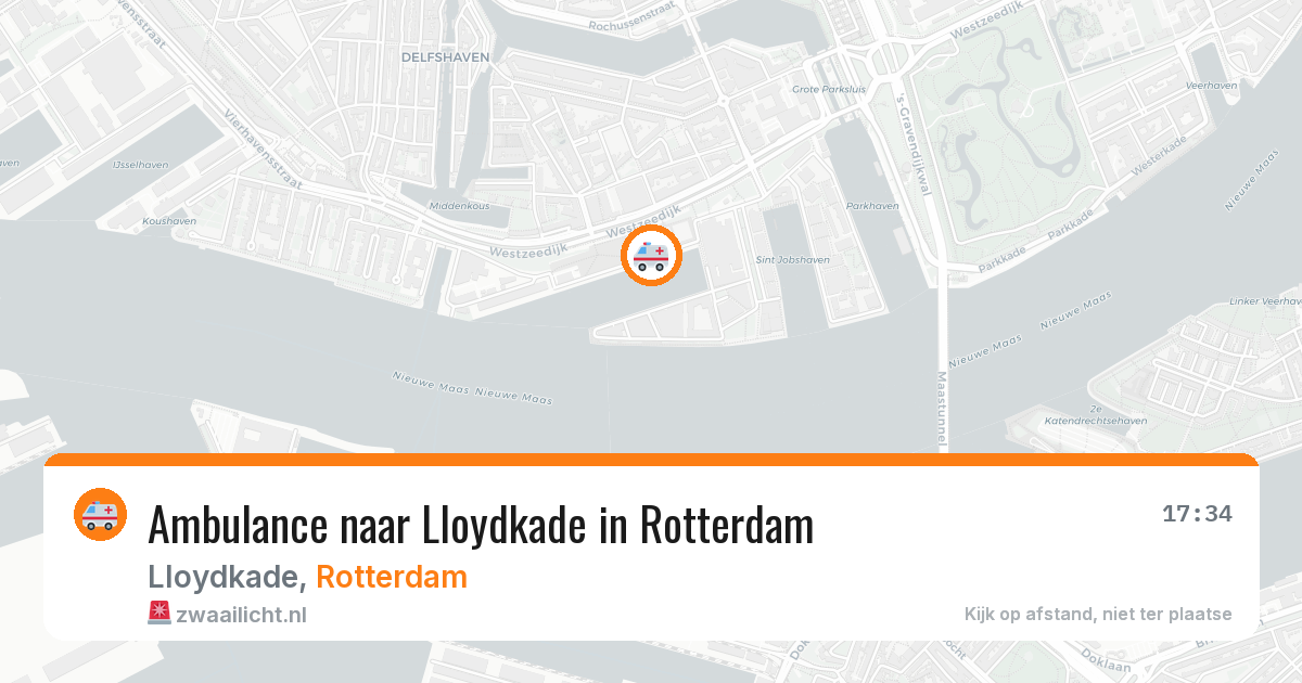 Ambulance naar Lloydkade in Rotterdam — 21 jun 2026