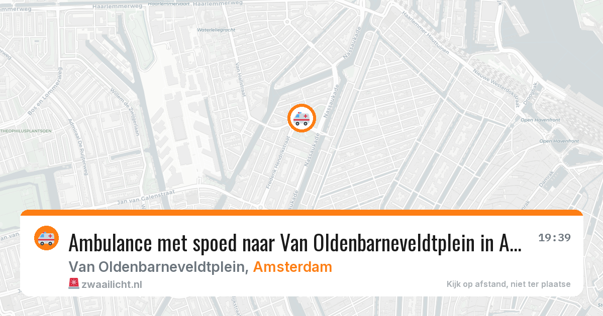 Ambulance met spoed naar Van Oldenbarneveldtplein in Amsterdam — 4 aug 2026