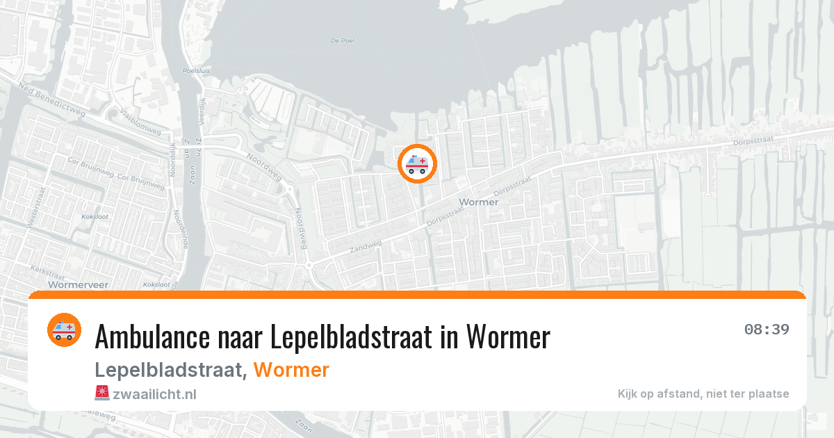 Ambulance naar Lepelbladstraat in Wormer — 12 mei 2026