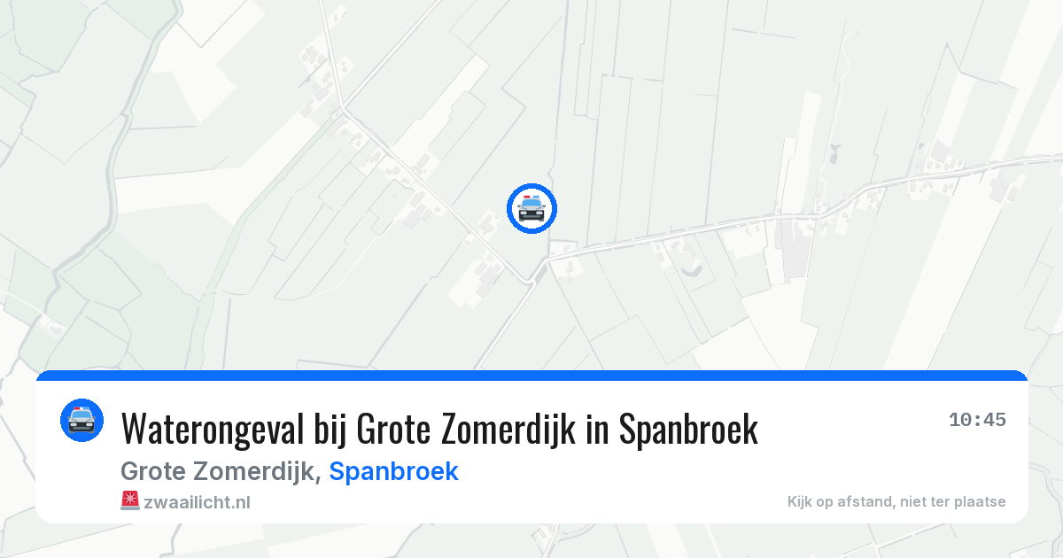 Waterongeval bij Grote Zomerdijk in Spanbroek — 23 jul 2026