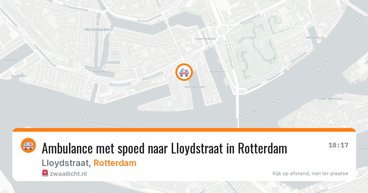 Ambulance met spoed naar Lloydstraat in Rotterdam — 3 jul 2026