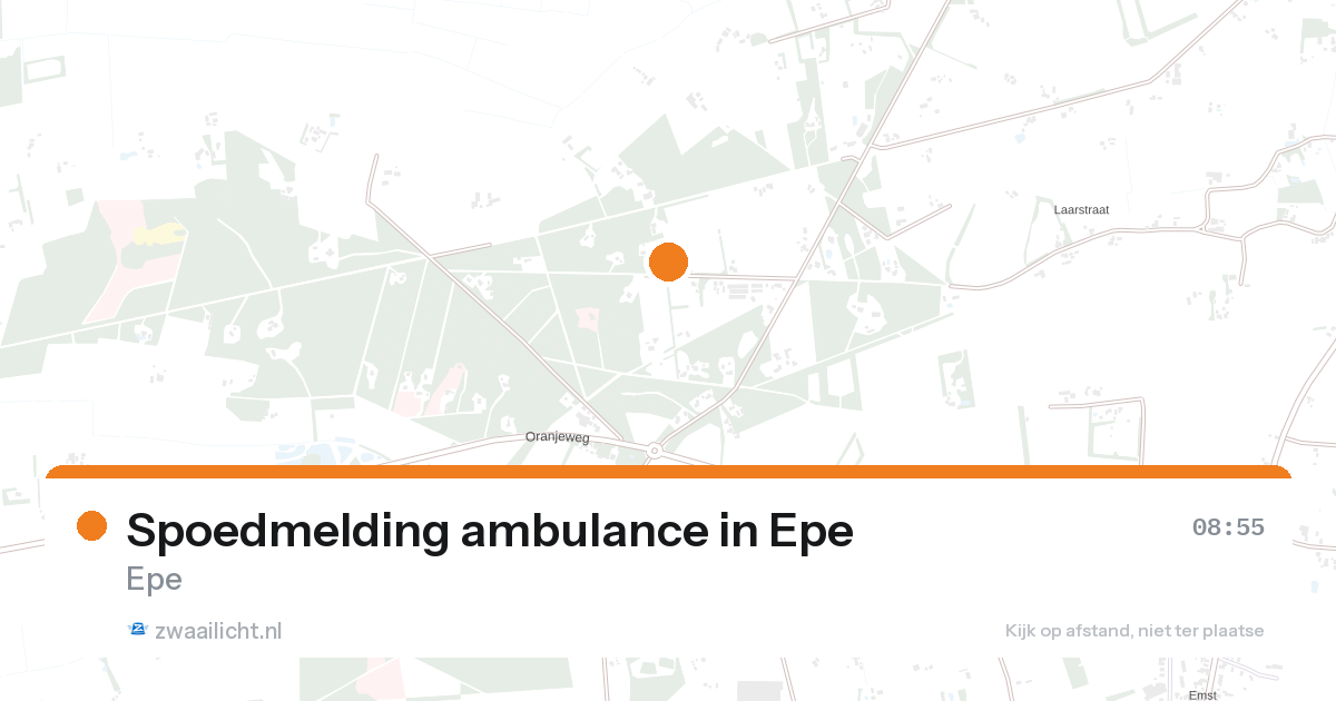 Spoedmelding ambulance in Epe — 26 aug 2026