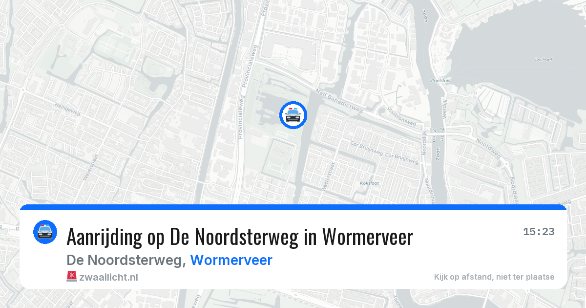 Aanrijding op De Noordsterweg in Wormerveer — 2 jul 2026