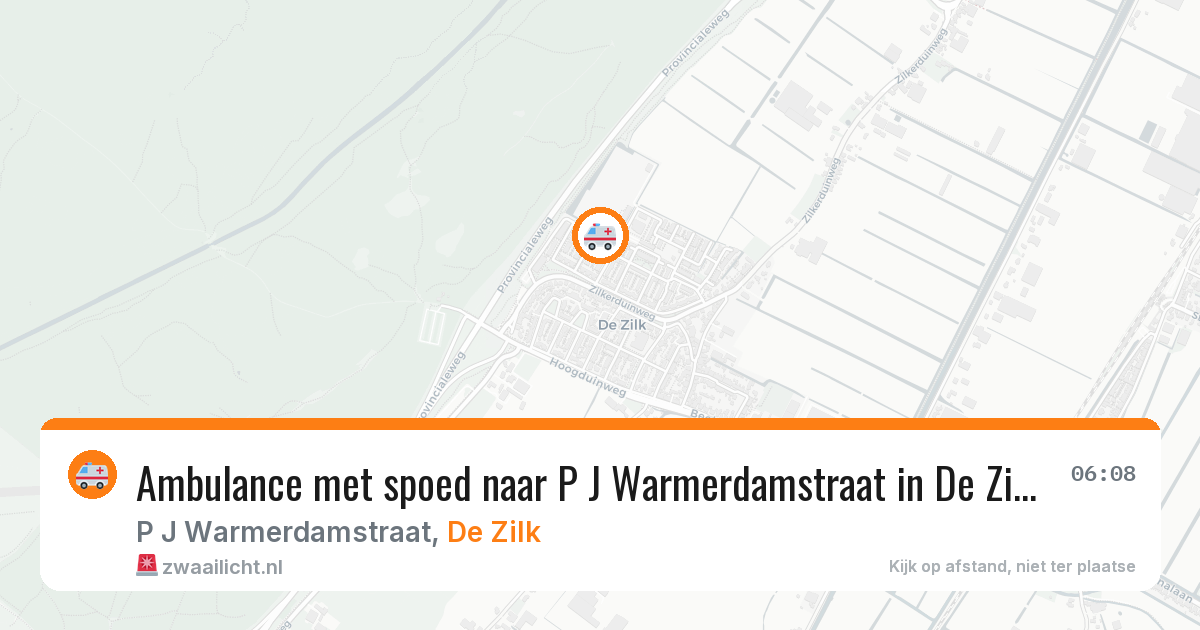Ambulance met spoed naar P J Warmerdamstraat in De Zilk — 9 feb 2026