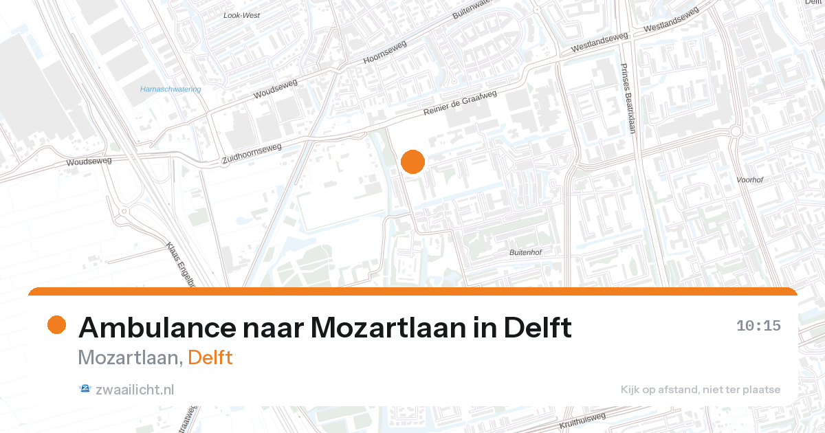 Ambulance naar Mozartlaan in Delft — 26 aug 2026