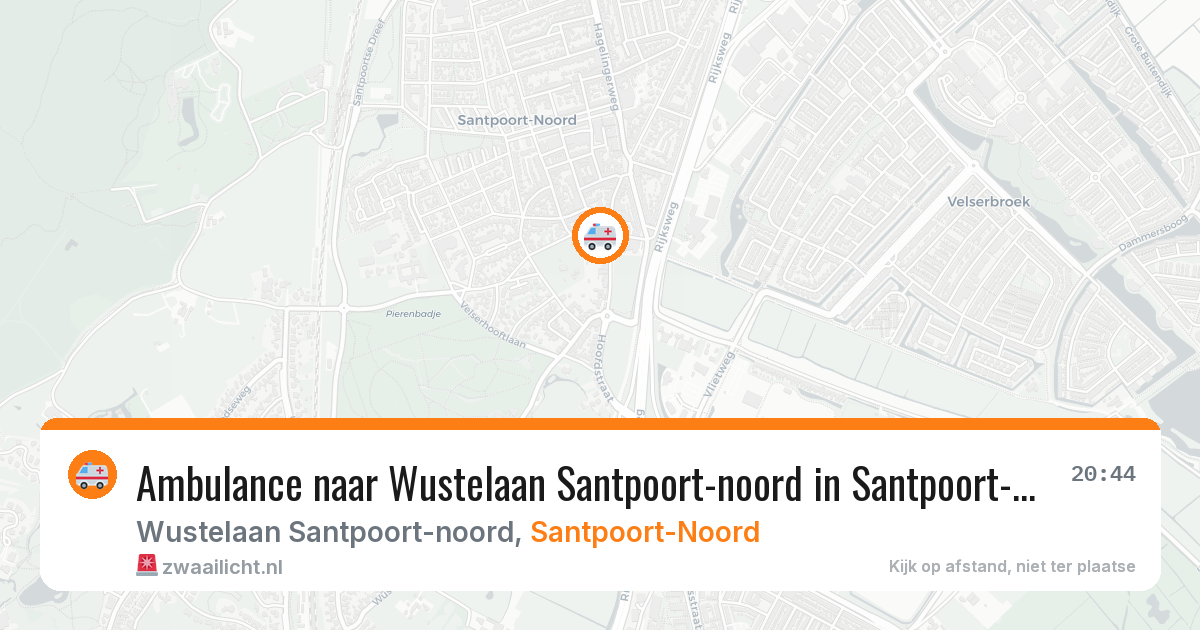 Ambulance naar Wustelaan Santpoort-noord in Santpoort-Noord — 15 mrt 2026