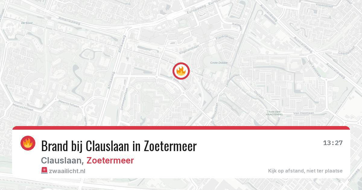 Brand bij Clauslaan in Zoetermeer — 30 jun 2026