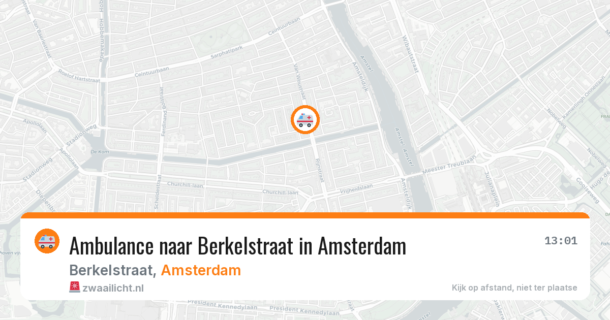 Ambulance naar Berkelstraat in Amsterdam — 11 jul 2026