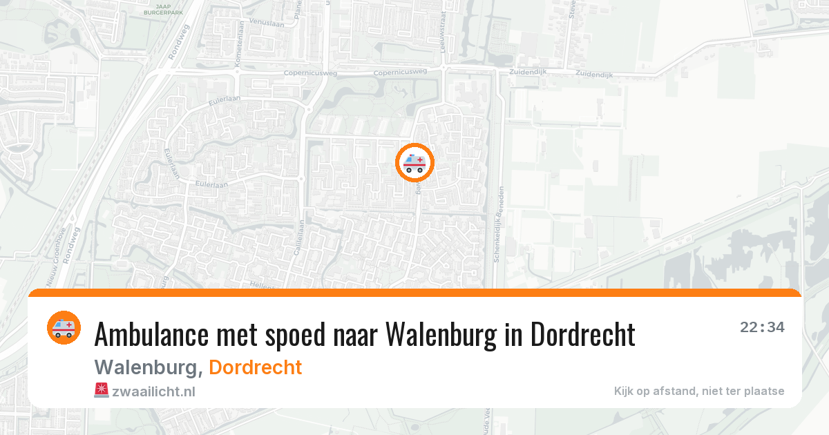 Ambulance met spoed naar Walenburg in Dordrecht — 13 apr 2026