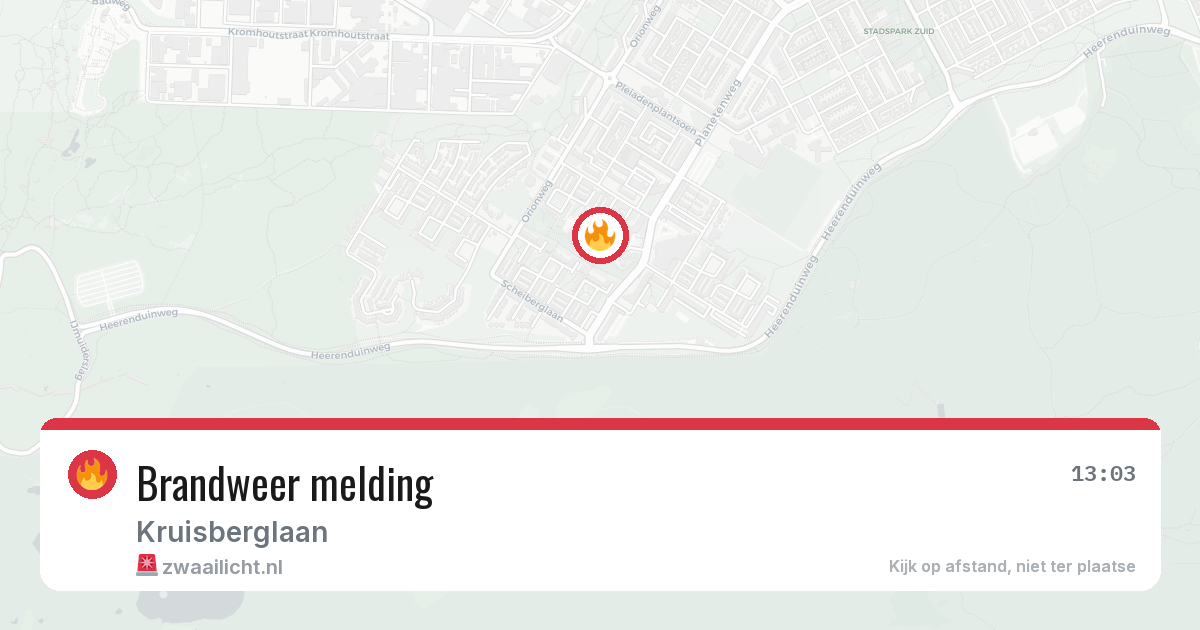 Brandweer melding — 16 mrt 2026