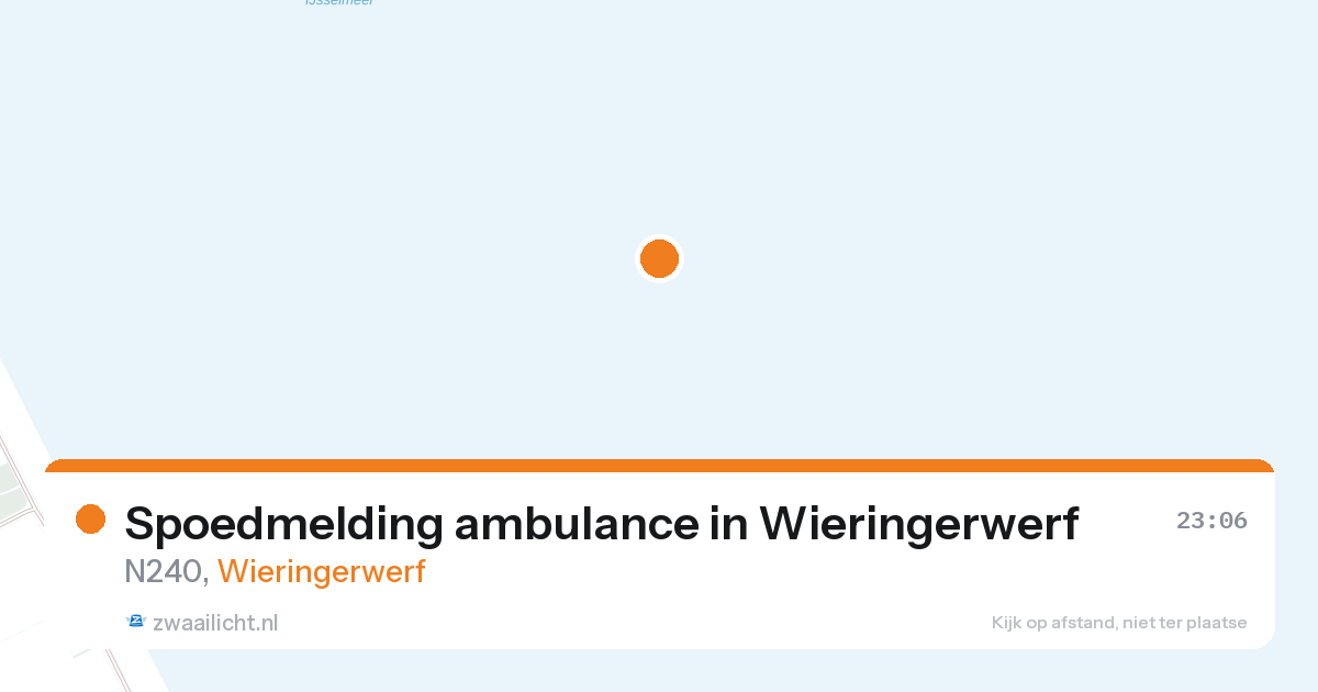 Spoedmelding ambulance in Wieringerwerf — 26 aug 2026