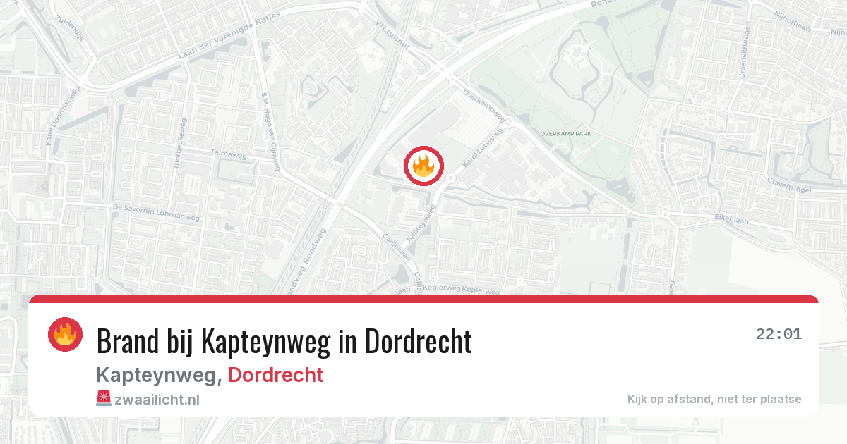 Brand bij Kapteynweg in Dordrecht — 3 jun 2026