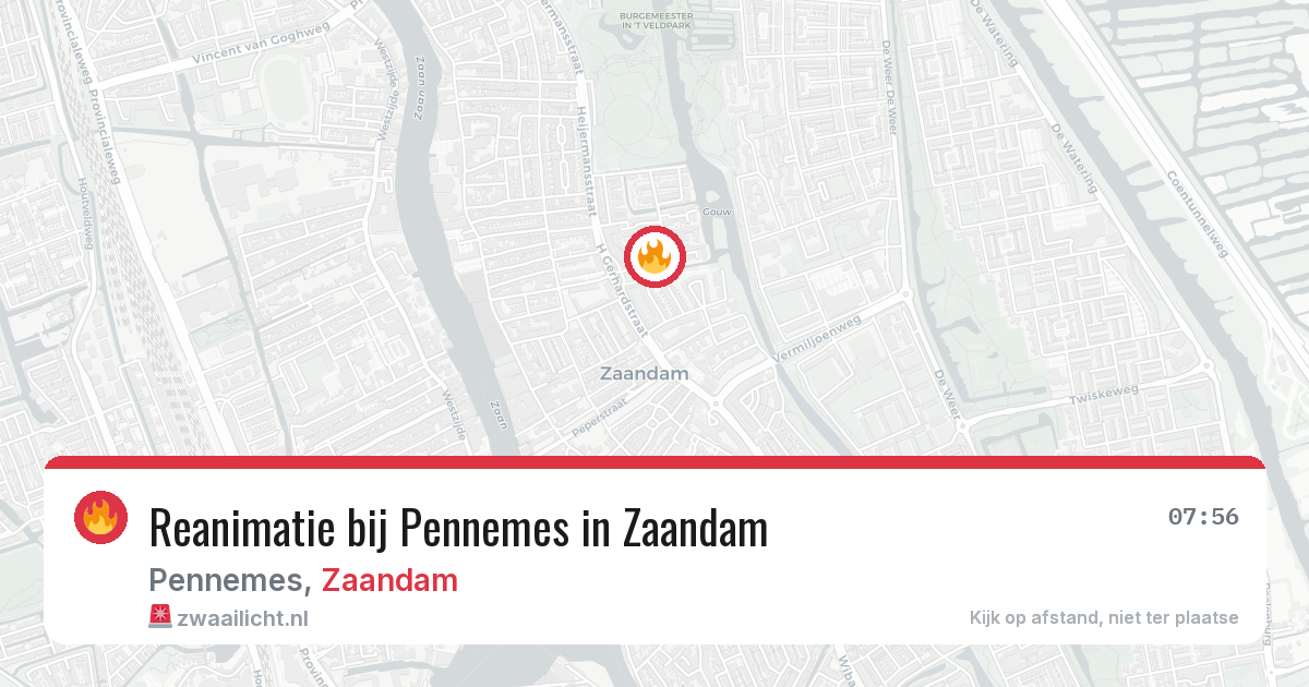 Reanimatie bij Pennemes in Zaandam — 13 jun 2026