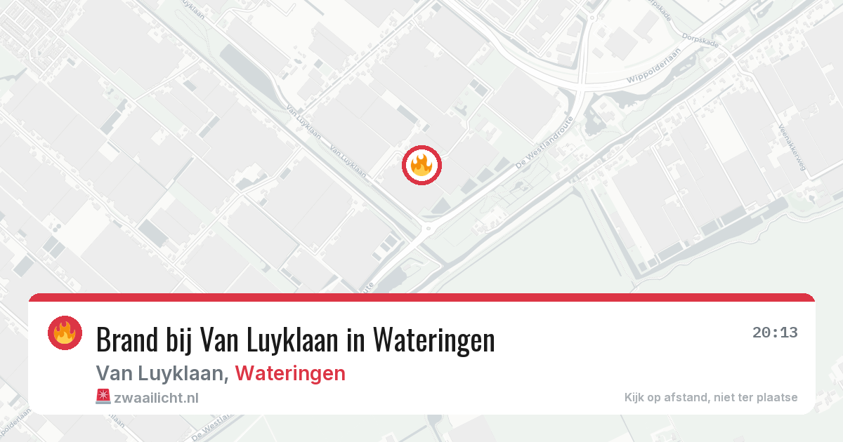 Brand bij Van Luyklaan in Wateringen — 19 jul 2026