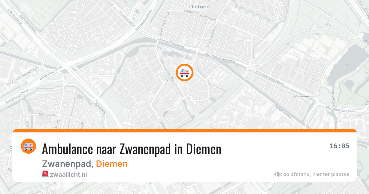 Ambulance naar Zwanenpad in Diemen — 19 mei 2026