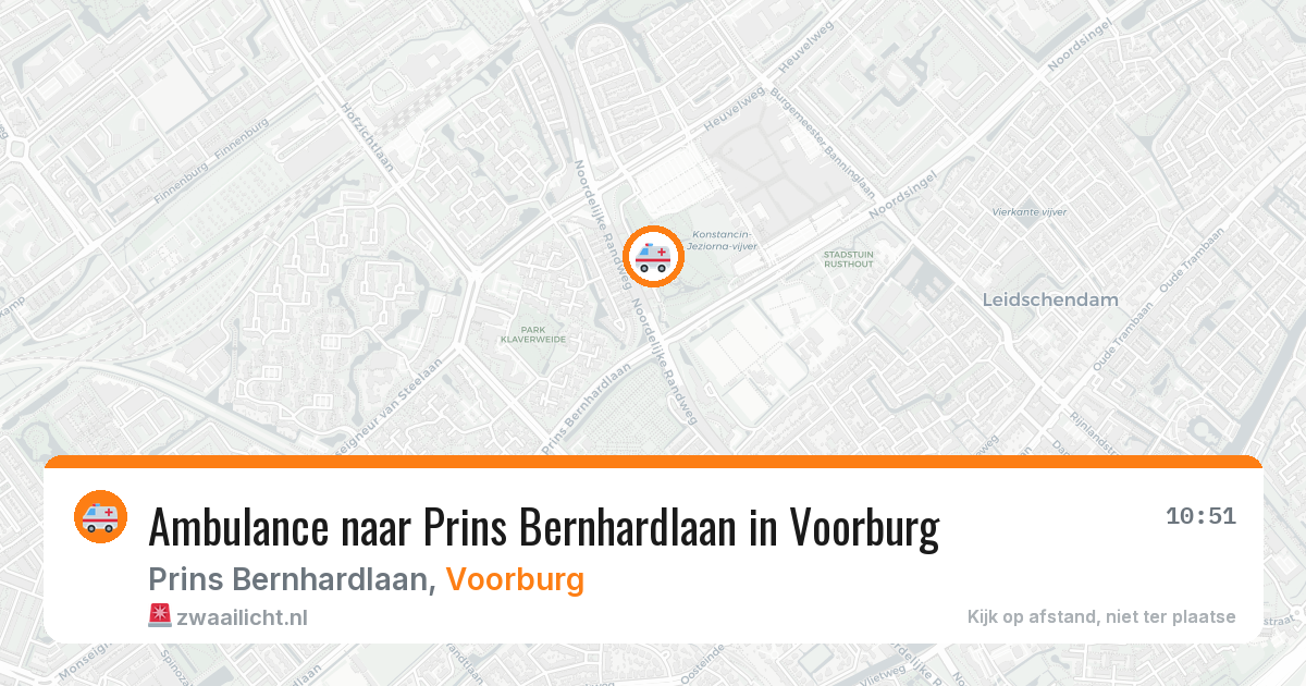 Ambulance naar Prins Bernhardlaan in Voorburg — 30 mrt 2026