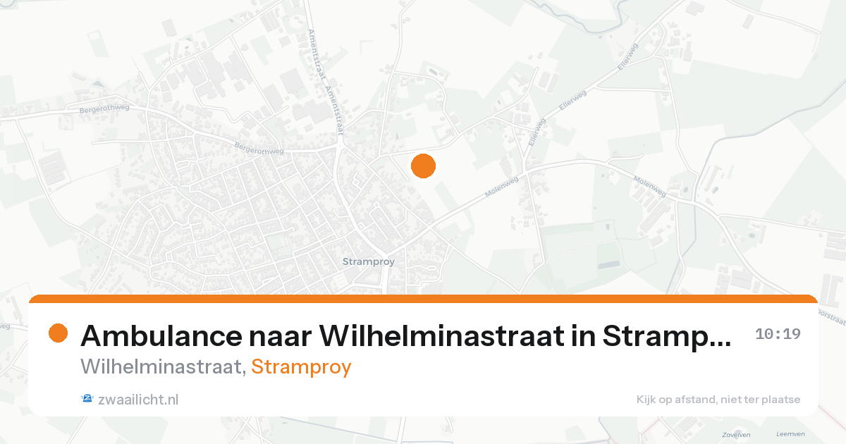Ambulance naar Wilhelminastraat in Stramproy — 14 aug 2026