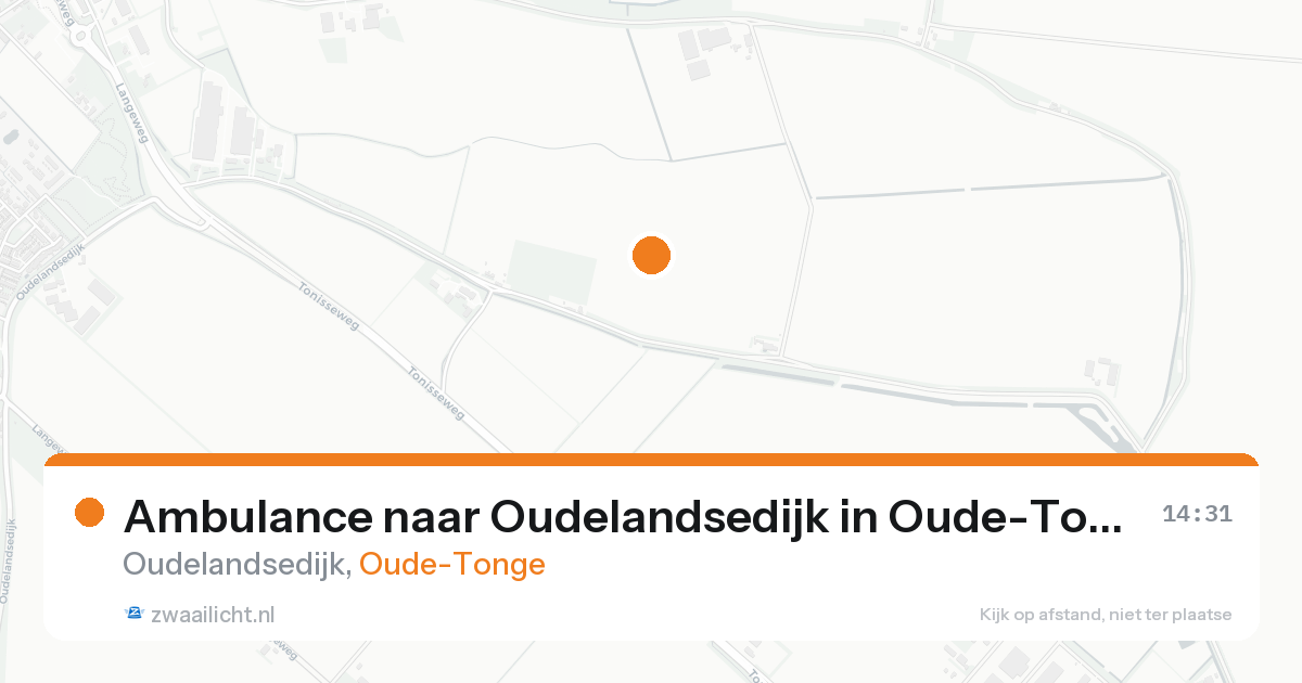 Ambulance naar Oudelandsedijk in Oude-Tonge — 16 aug 2026